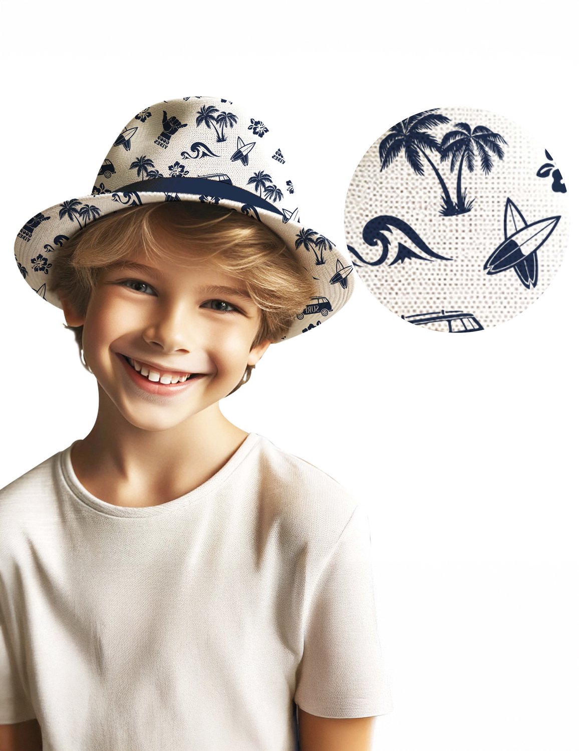FIESTAS GUIRCA, S.L. - Zomerhoed voor kinderen met surfmotief