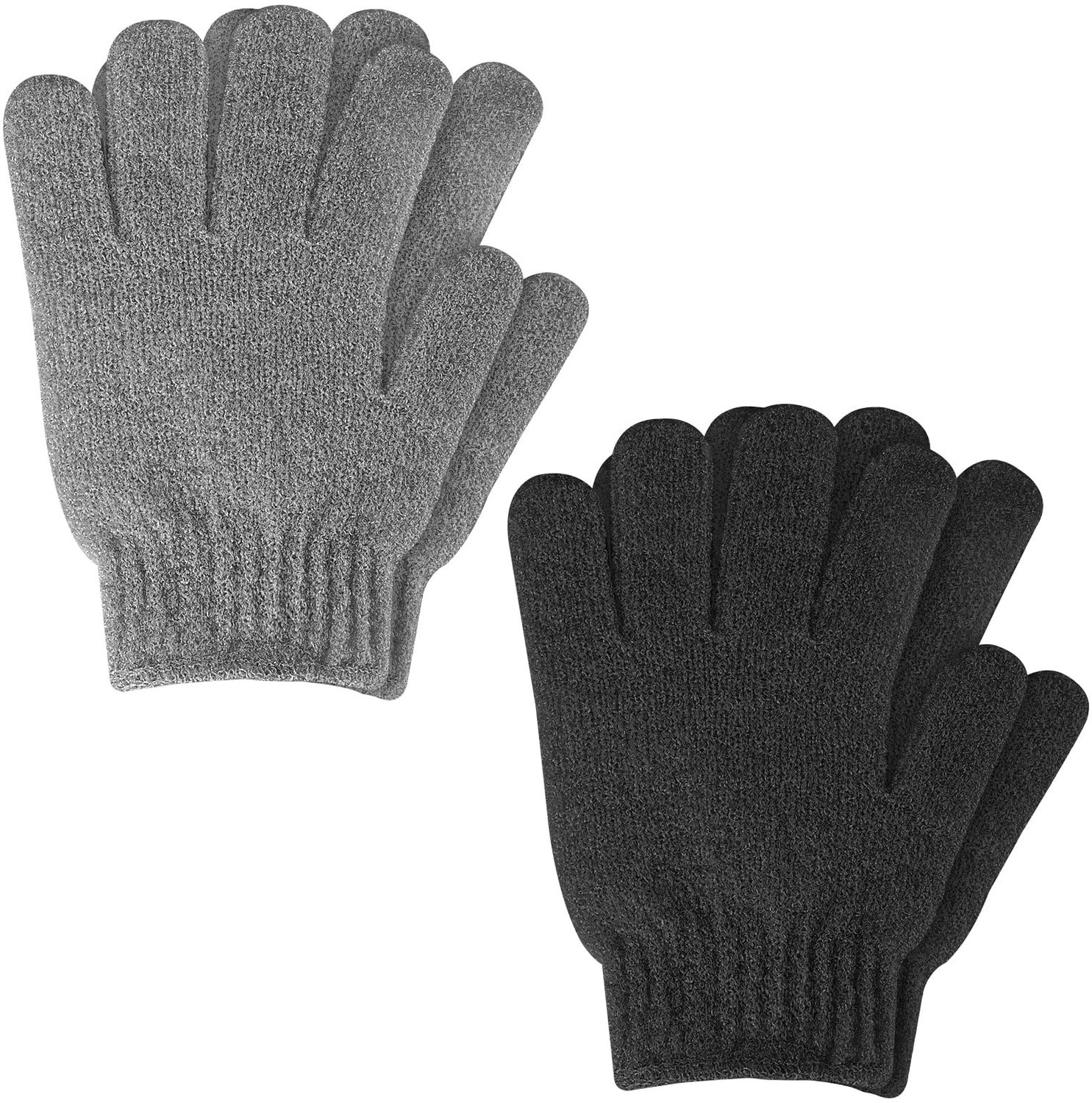 2 Paar Exfoliërende Douchehandschoenen voor een Gladde Huid