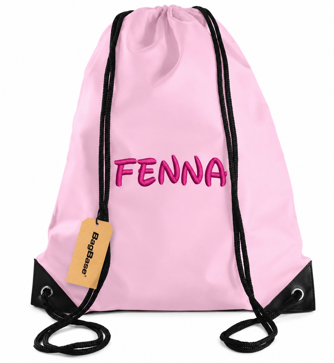 Turnzak, Zwemzak, Gymtas Pink|met naam geborduurd | 33 verschillende kleuren | gepersonaliseerd
