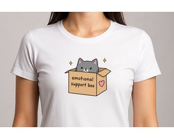 Emotioanal support box - T Shirt - Mental Health Tee - Be Gentle With Your Mind - Inhale Exhale - Cute Wellness Shirt - Positivity Gift