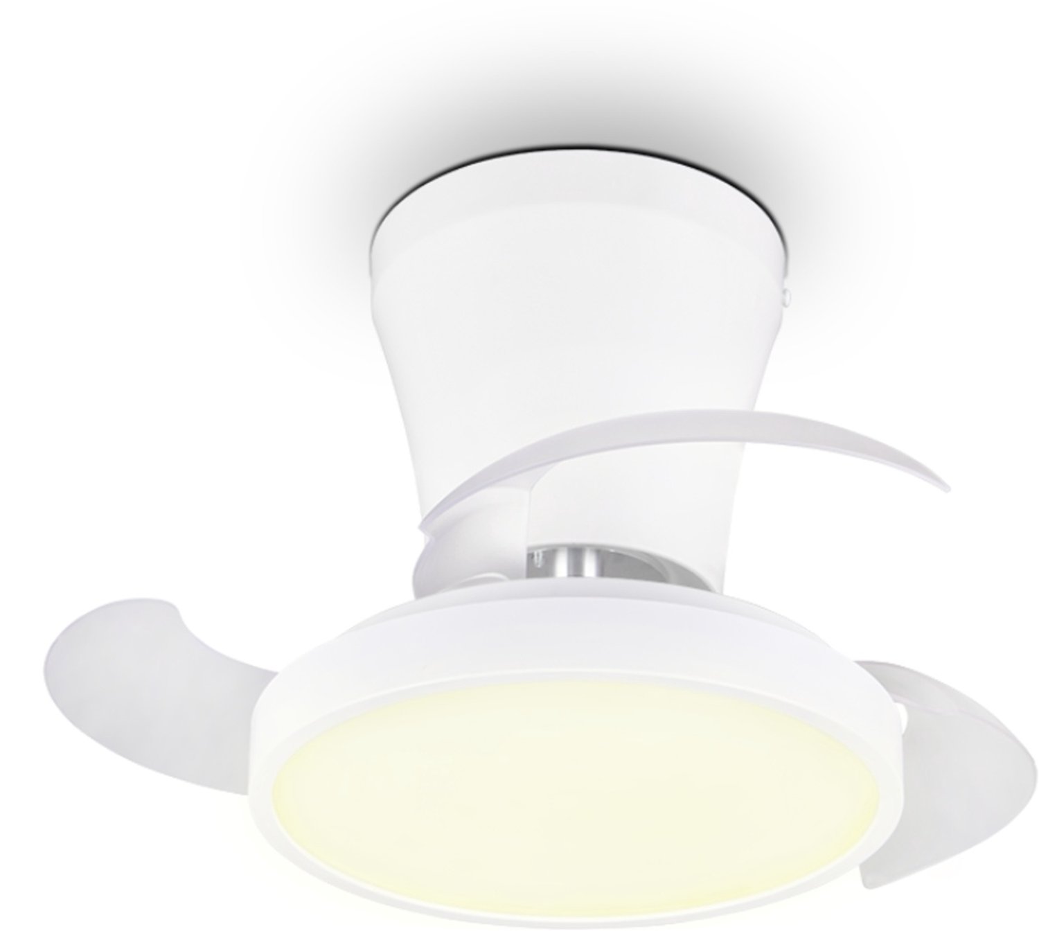 Fantiluxe - Kasper - Plafondventilator met verlichting - Wit - Ø41cm - Afstandsbediening - Met lamp - Plafond ventilator - Slaapkamer – foto 2