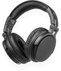 Zwarte Vonyx over-ear koptelefoon met gestructureerde oorschelpen en een wit X-logo op de scharnier.