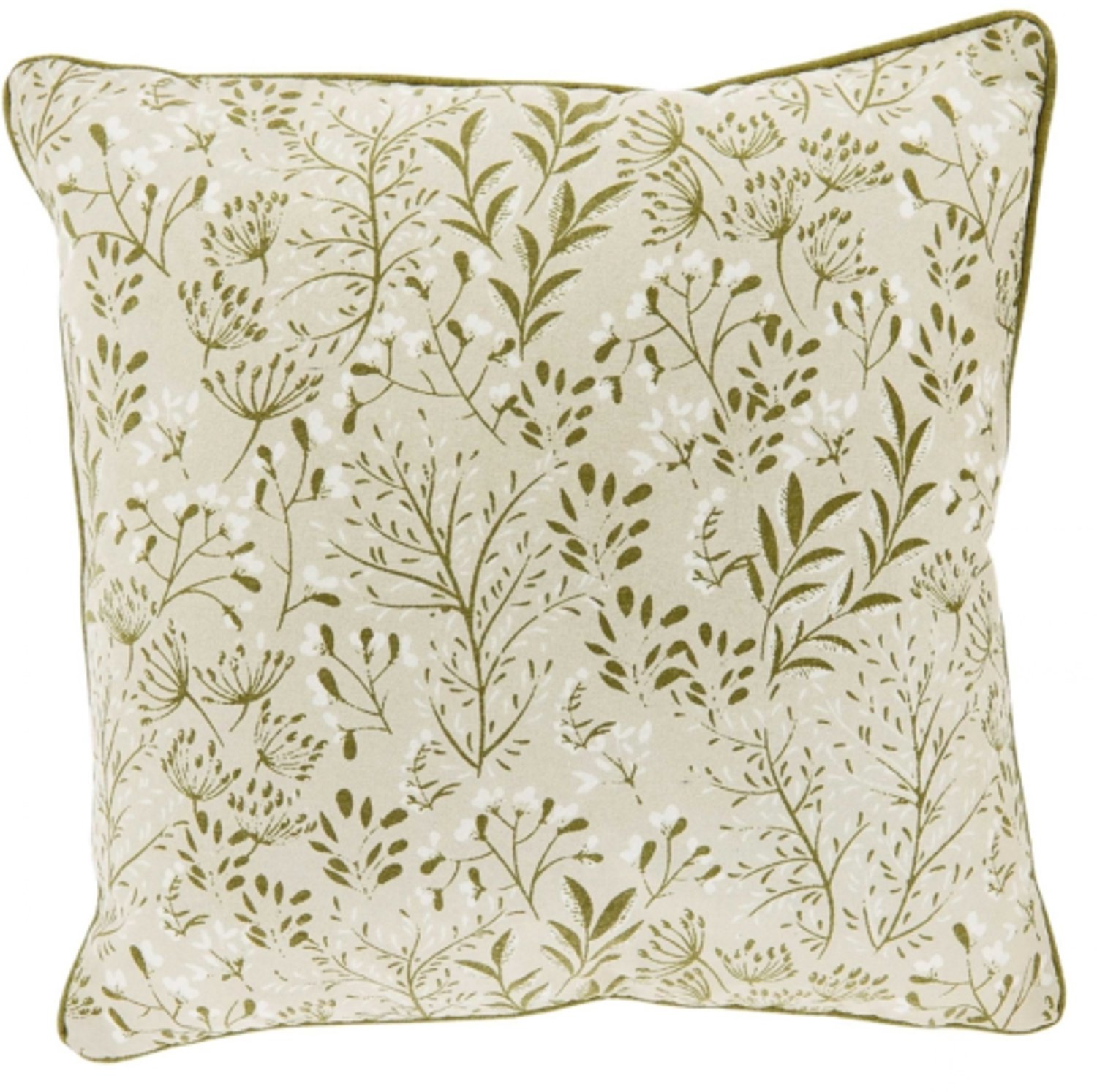 Unique Living kussen Roan bladeren groen 45 x 45 cm
