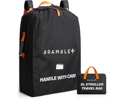 Bramble – XL Kinderwagen Reistas Buggy - Double Stroller Bag Transporttas voor Vliegtuig - Travel Bag 100 x 65 x 40cm (Zwart)