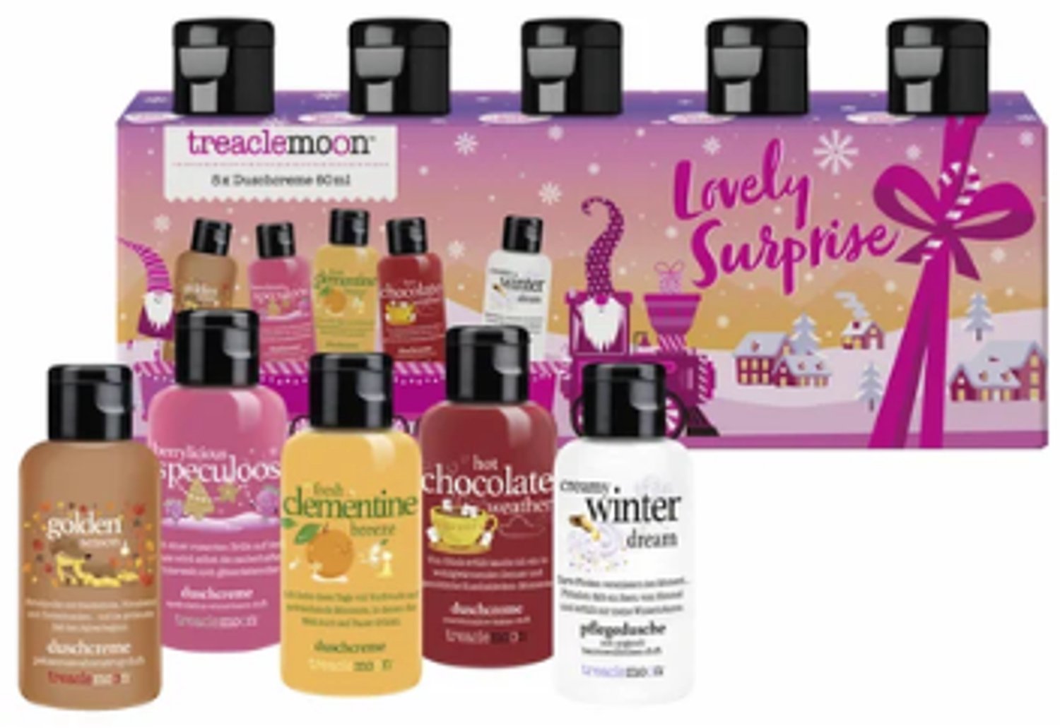 Treaclemoon Geschenkset Lovely Surprise | 5-delige Douchegel set | Kerst - Sint - Cadeau