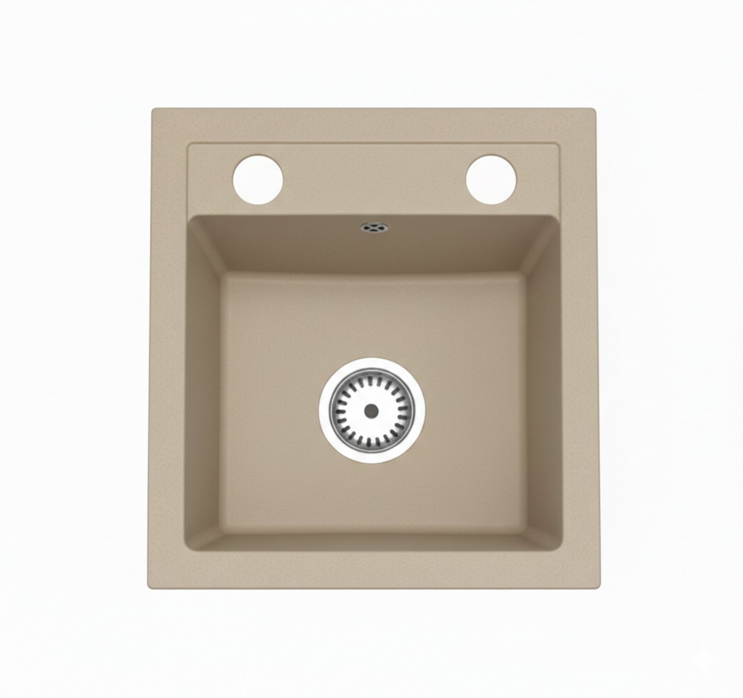 Faizee Home Granieten Spoelbak – Kwartscomposiet Keuken Spoelbak – Verschillende Modellen en Kleuren Compact Beige