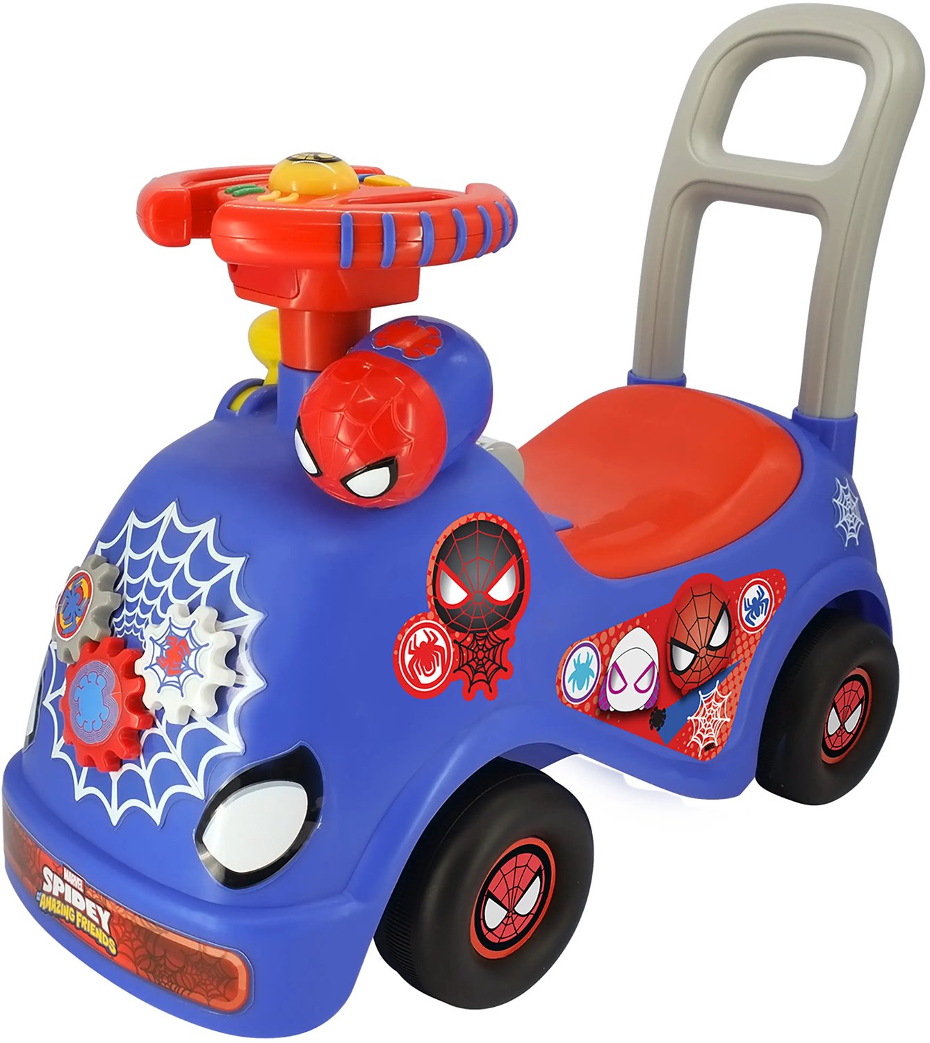 KIDDIELAND Spidey Loopauto Fun Ride N’ Go – Licht, geluid en bonus auto!