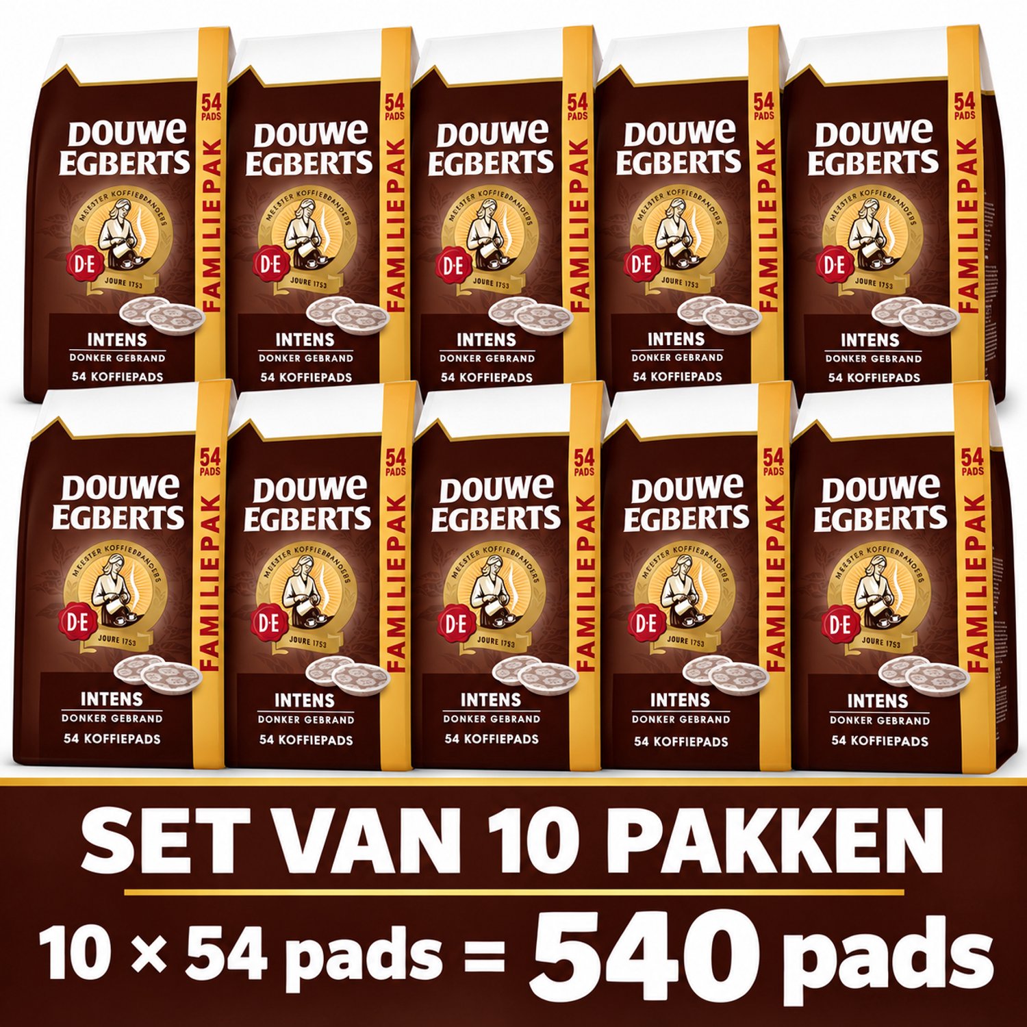 Douwe Egberts Intens Koffiepads - multipak - 540 pads