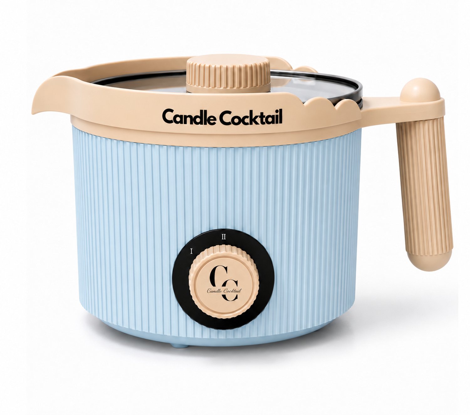 Candle Cocktail® Blauwe Elektrische Smeltketel 1,5L – Zelf Kaarsen Maken – Smeltpan voor Kaarsenwas – 300-450W – Met Schenktuit