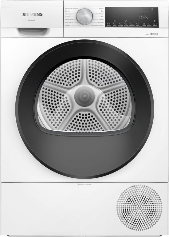 Siemens WQ33A200NL - iQ300 - Warmtepompdroger - 8 kg - autoDry: droogt je was zacht en tot het gekozen droogniveau - Stil - easyClean Condensor - Led verlichting Wit