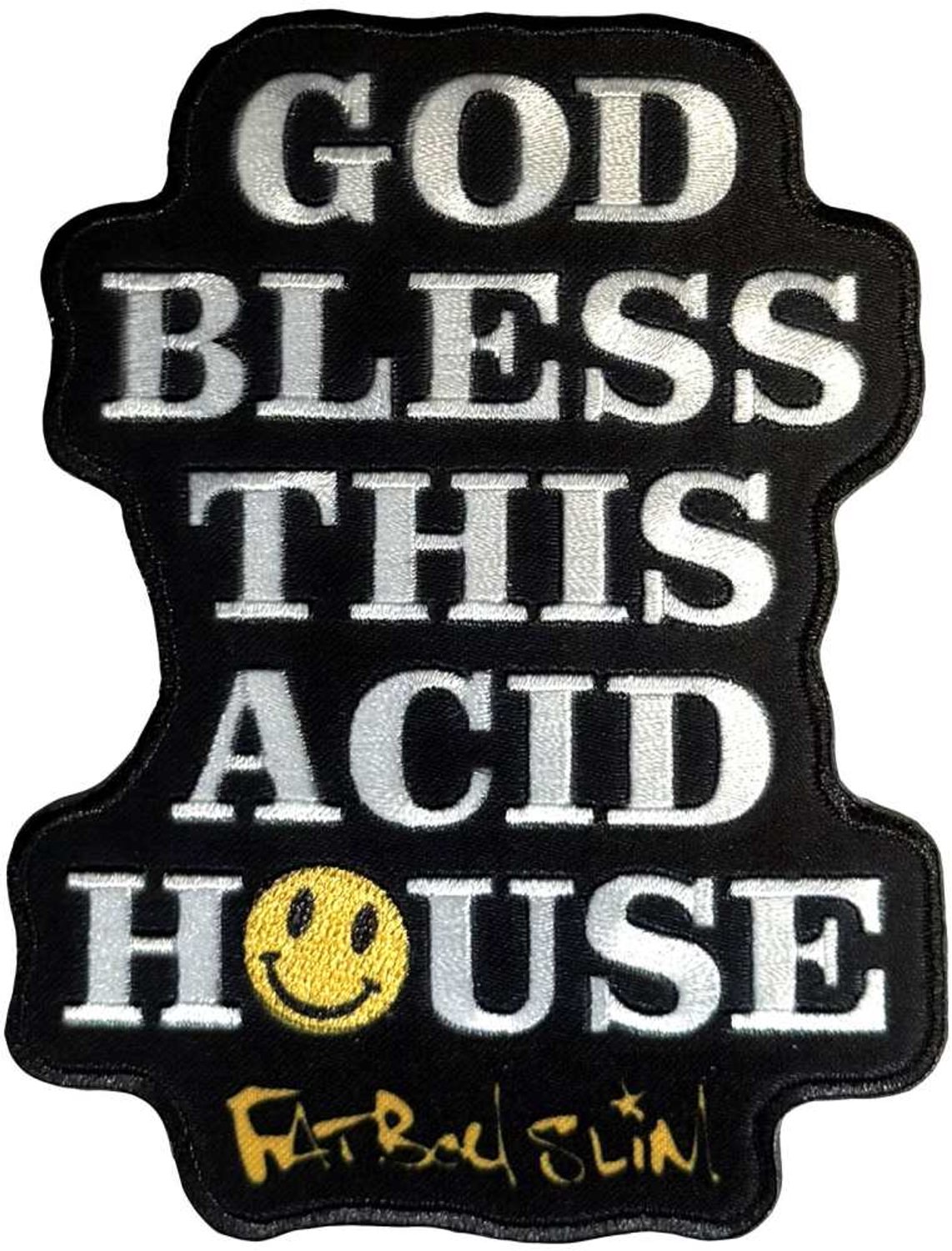 Fatboy Slim - God Bless Patch - Zwart