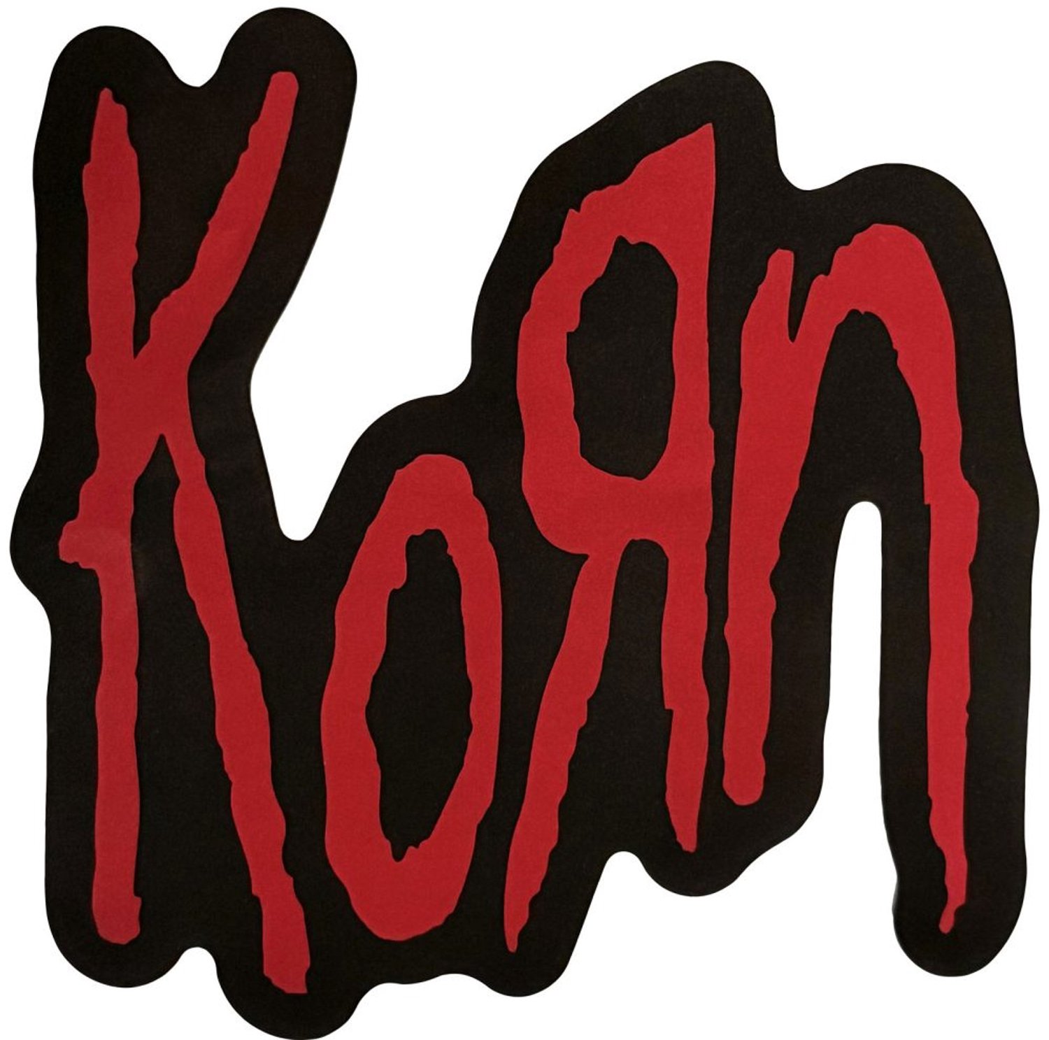 Korn - Logo Sticker - Zwart/Rood