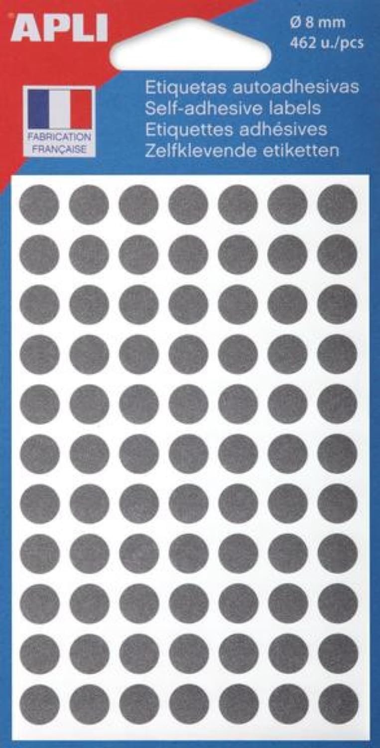 APLI 102219 Grijze Stippen Ø 8mm - 462 Stuks