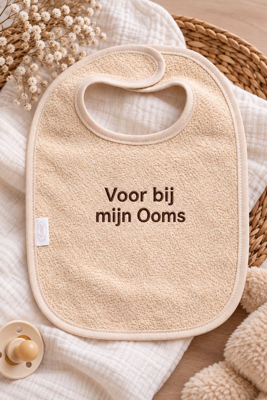 Slab zwangerschapsaankondiging – Voor bij mijn Ooms – Baby slab aankondiging zwangerschap – Cadeau voor Ooms – slab – 100% katoen – baby aankondiging – originele zwangerschaps reveal – Slab Voor bij mijn Ooms — afbeelding 2