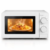 Magnetron – 20L – 1100W – 8 automatische kookprogramma's – 5 vermogensstanden – Digitale timer – Draaiplateau Ø255 mm – Wit