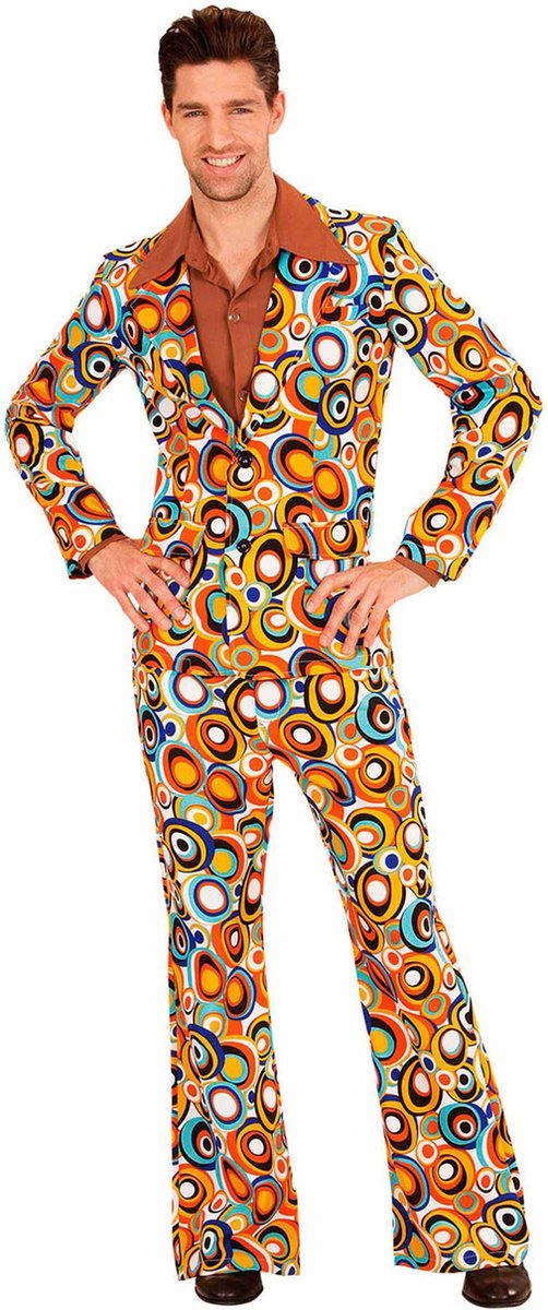 Jaren 70 kostuum groovy cirkels