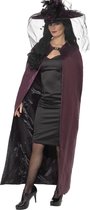 "Omkeerbare cape paars of zwart  voor volwassenen Halloween kleding - Verkleedattribuut - One size"