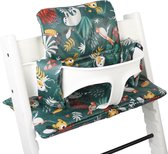Stoelverkleiner TrippTrapp - Geschikt voor Stokke Tripp Trapp Kussenset - Kinderstoel Verkleiner - Perfecte Pasvorm - Geplastificeerd en Snel Schoon - Groen aap