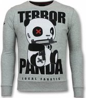 Panda Trui - Terror Heren Sweater - Mannen Truien - Grijs