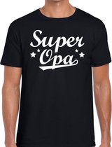 Super opa cadeau t-shirt zwart heren XL