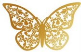 3D Gouden Muurstickers - Elegante Set van 12 Vlinderstickers in 3 Maten - Wand decor - Kamer versiering - 3D vlinders
