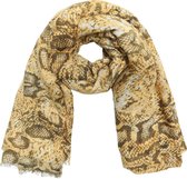 Lange dames sjaal Desert Snake|Lange shawl|Slangenprint|Geel