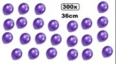 300x Super kwaliteit ballonnen metallic paars 36cm