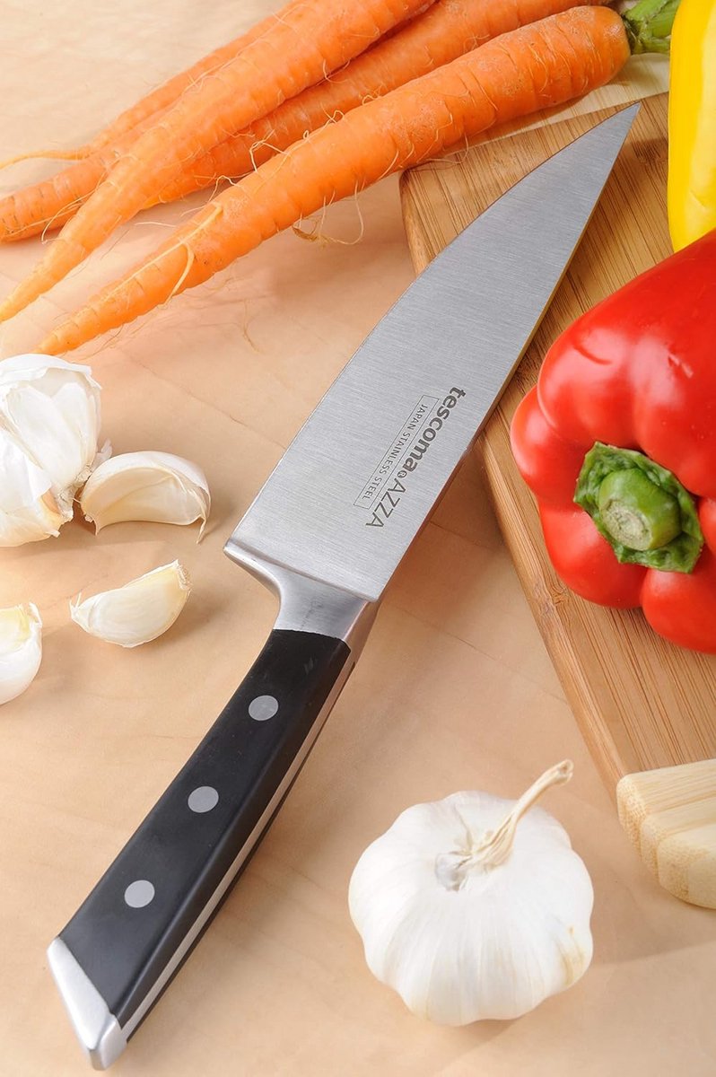 Koksmes Azza - Zwart Roestvrij Staal - Gesmeed - Ergonomisch Handvat
