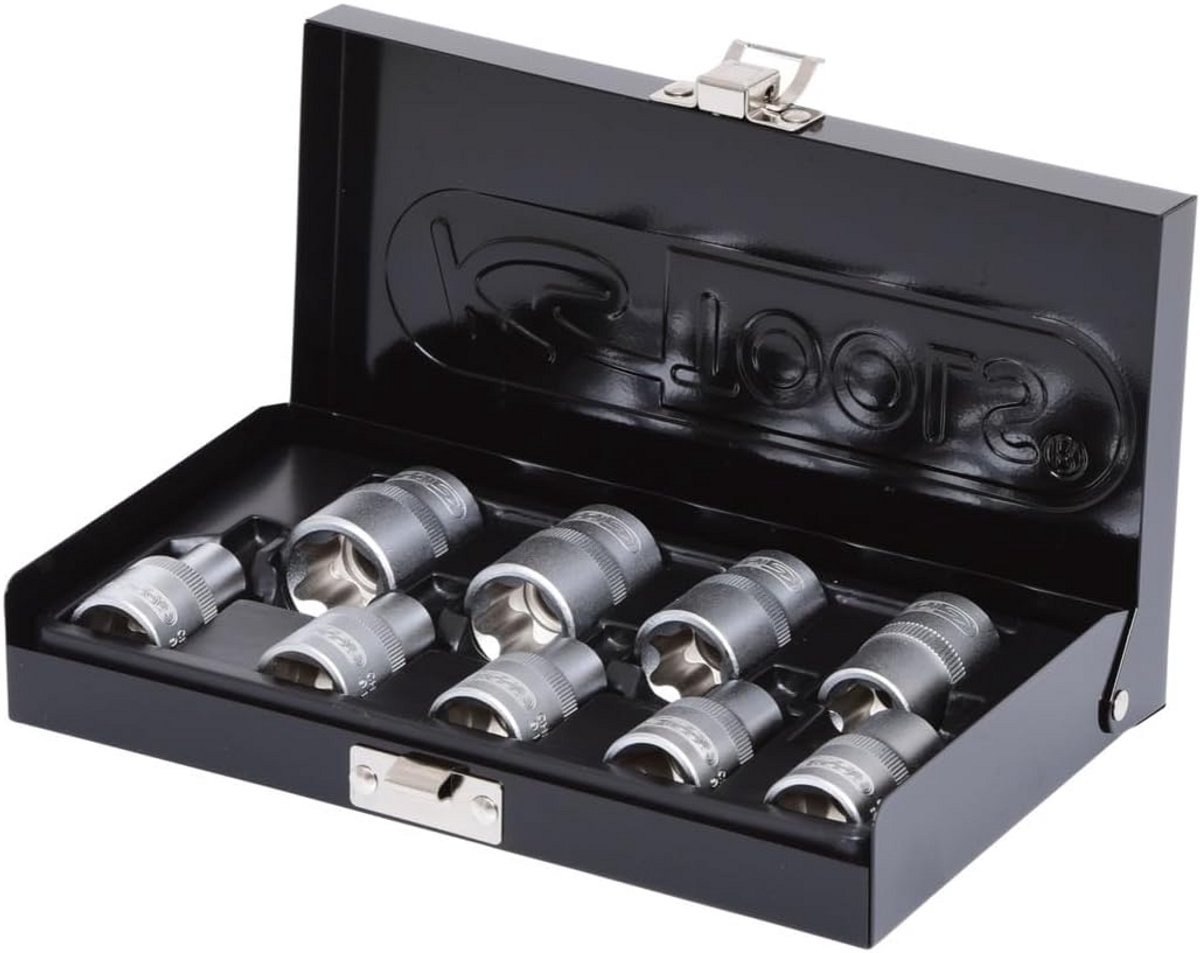 1/2" dopsleutelset Torx-E, 9 delen, E10-E24