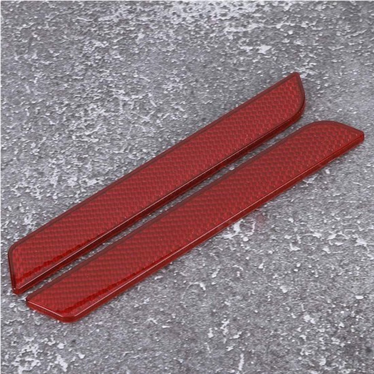 Side Marker Reflector Pair for Motorcycle Saddlebag - Lock Cover Safety Warning, Red (Suitable for FLT FLHT FLHRC Standard)