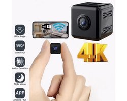 1080p Mini Beveiligingscamera Draadloos- Wifi Camera met Bewegingsdetectie, Nachtzicht, Beveiligingswaarschuwingen voor Binnen en Buiten