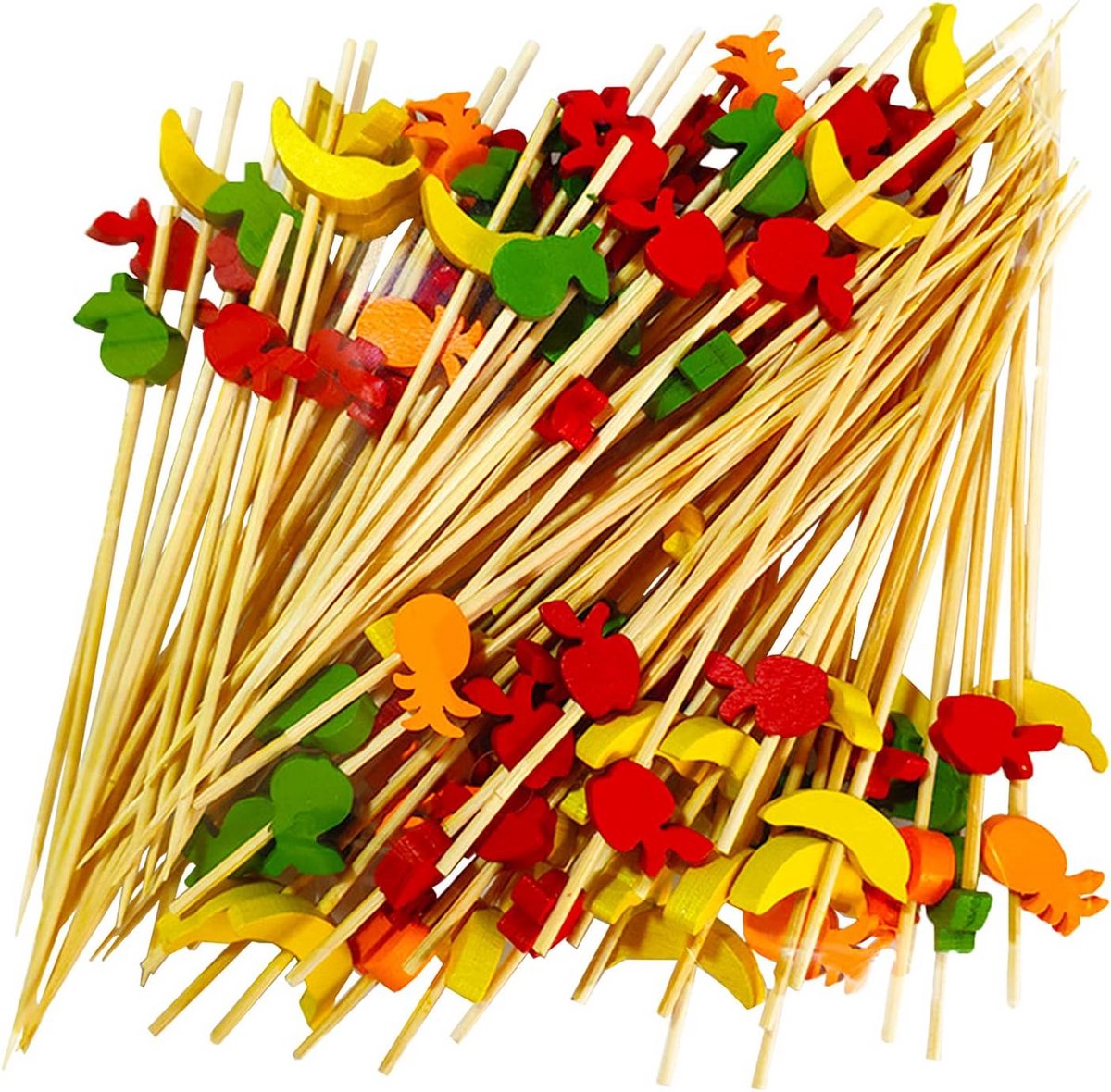 Bamboe Cocktailprikkers met Harteind 100 Stuks