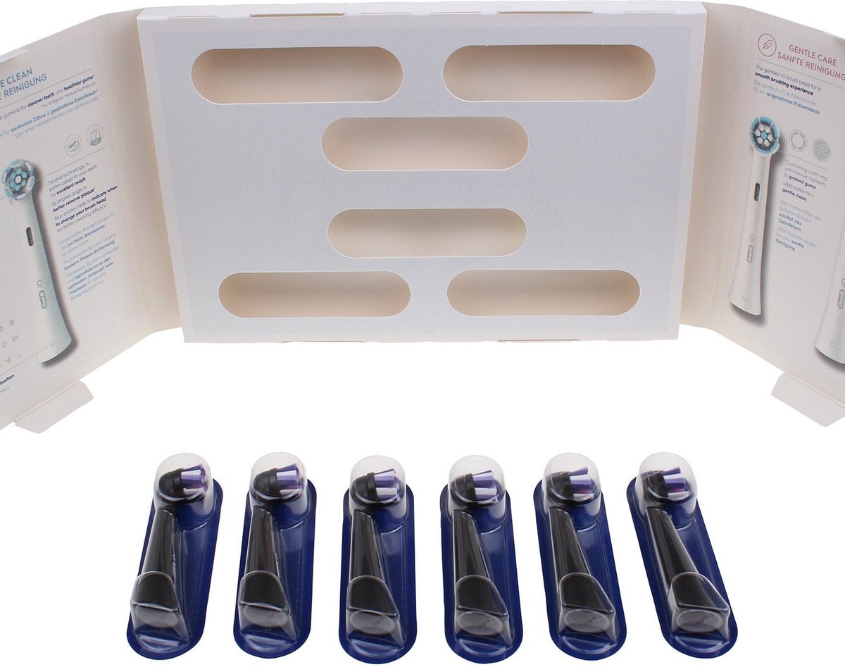 Oral-B iO Radiant Zwart Opzetborstels - 6 stuks