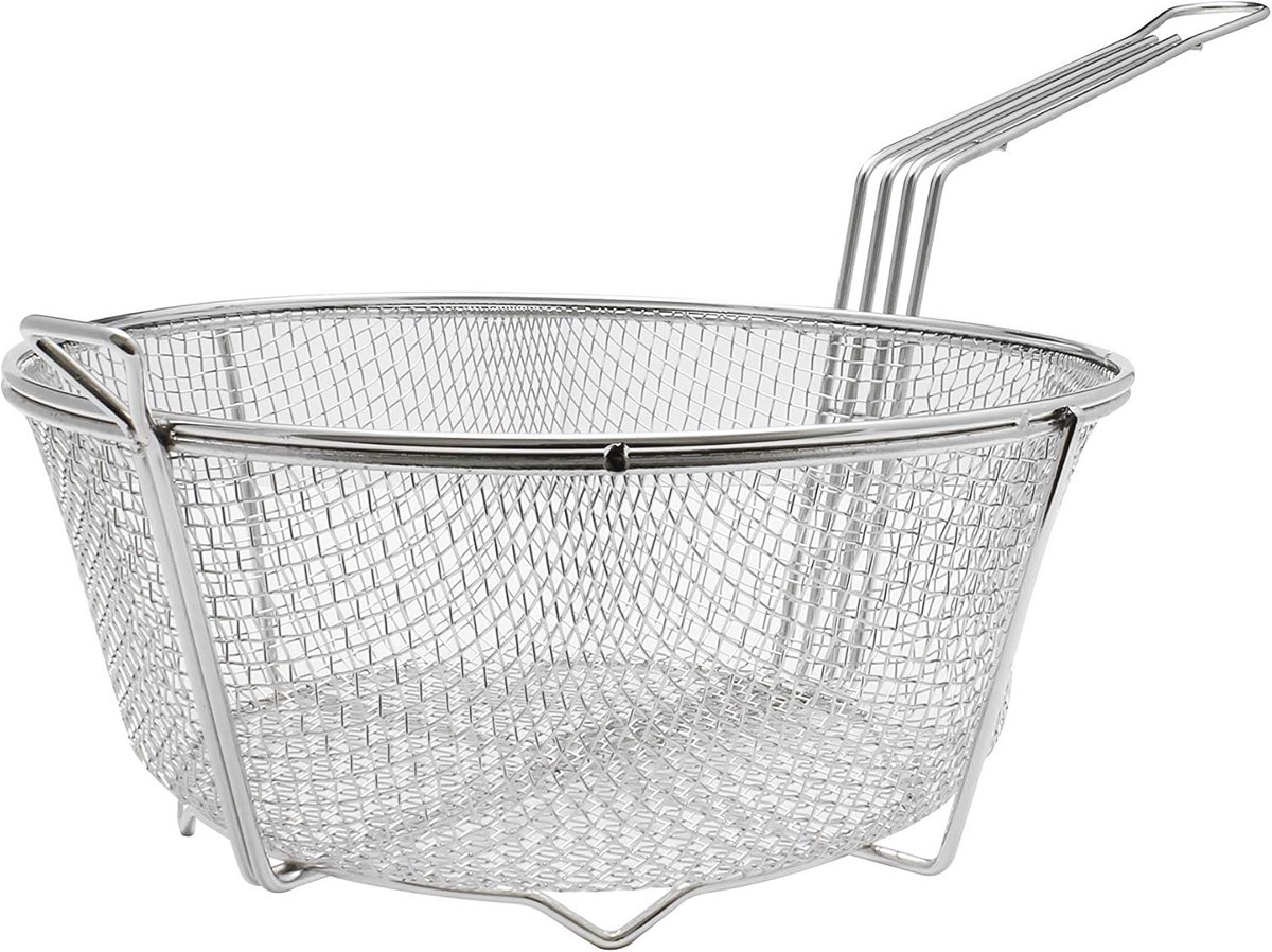 Extra grote frituurmand voor friteuse - 14 inch roestvrij staal bakmand