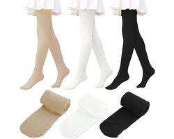 Ronte - Meisjes balletpanty's 3-pack, kinderpanty met voet voor dans, maat 4-8 jaar