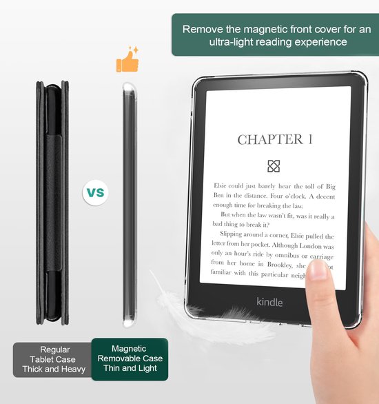 Magnetische hoes speciaal ontworpen Geschikt voor Kindle Paperwhite 12e generatie 2024 (KPW6) van Merkloos — afbeelding 3