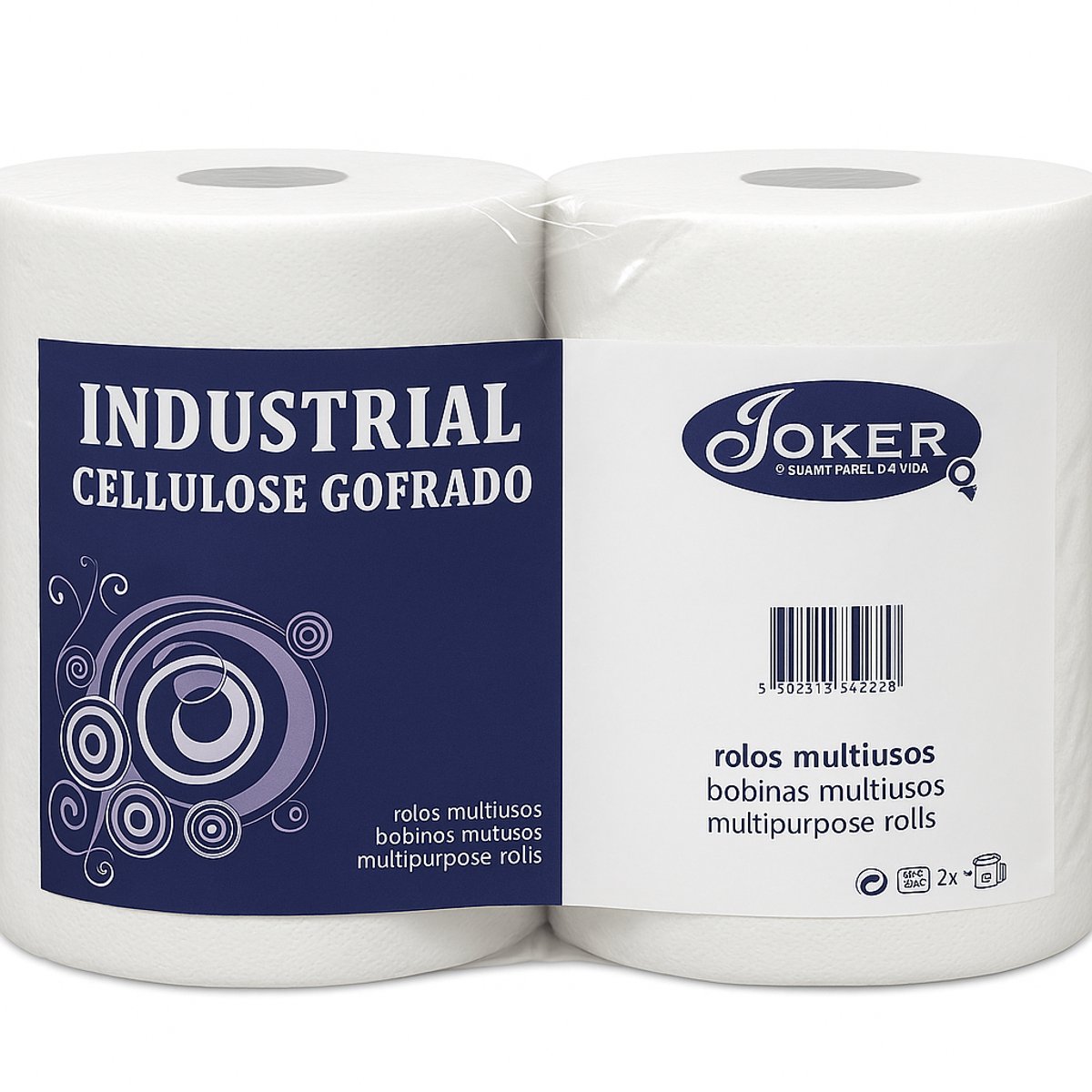 Industrieel Poetspapier Gold L+ – 2 Rollen – Extra Absorberend – Gelamineerd – 100% Cellulose