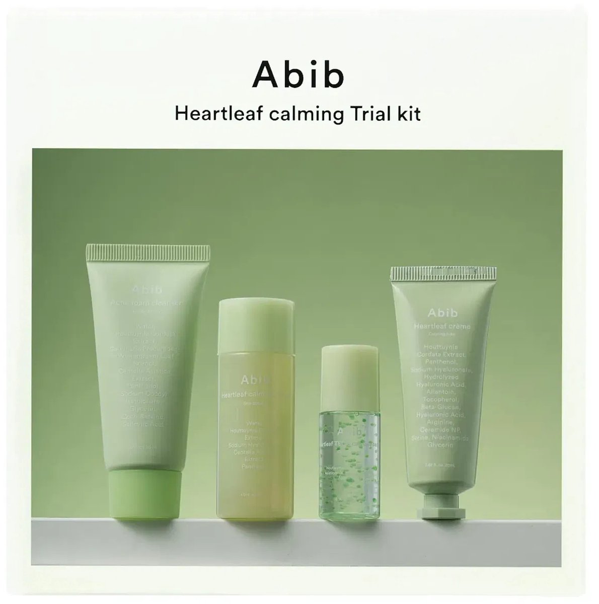 Abib Heartleaf Calming Trial Kit - Korean Skincare - 4 Delig