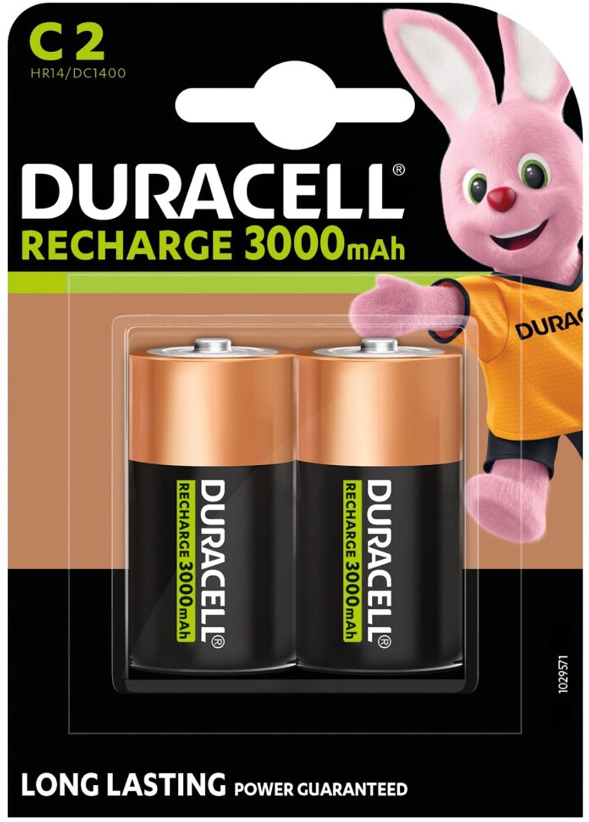 Duracell Oplaadbare Batterijen Ultra C - 2 x 2 stuks - Voordeelverpakking
