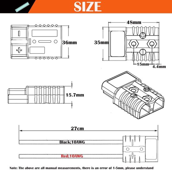 Yiqigou 2 Paar Tamiya Stekkeradapter – Mannelijk En Vrouwelijk, Met 20 Cm 14 AWG Siliconenkabel, Voorgesoldeerd
