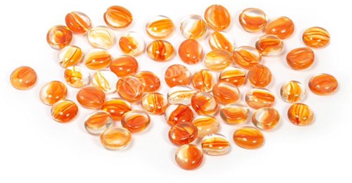 Chessex Glass Gaming Stones - Catseye Orange (40+)