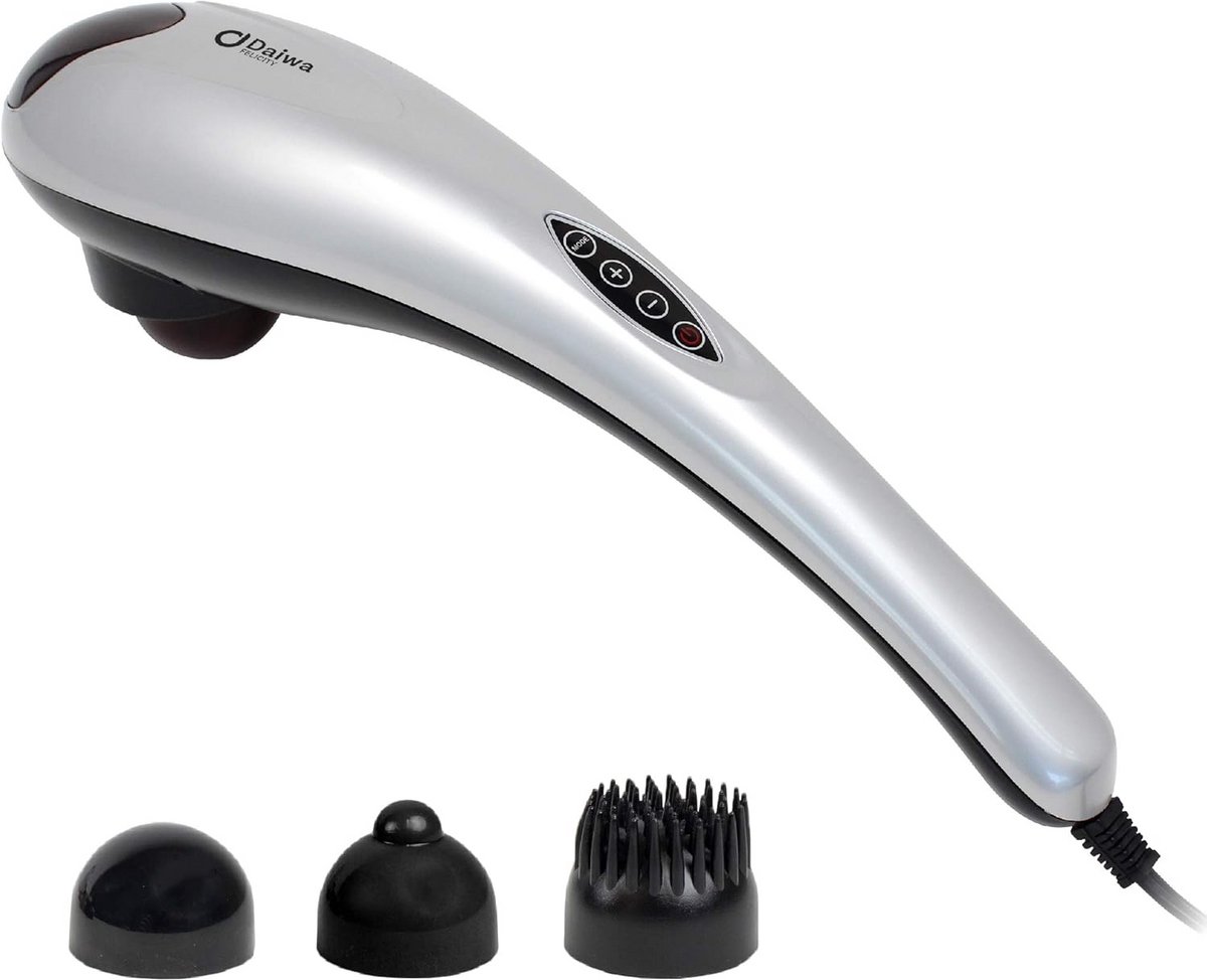 Handheld percussiemassager met infraroodlicht voor spierontspanning en pijnverlichting