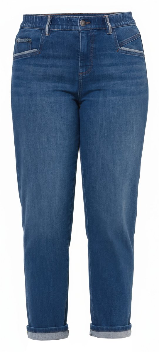 Laurasøn - Dames - Jeans wijde pijp - Blauw denim - Maat 54