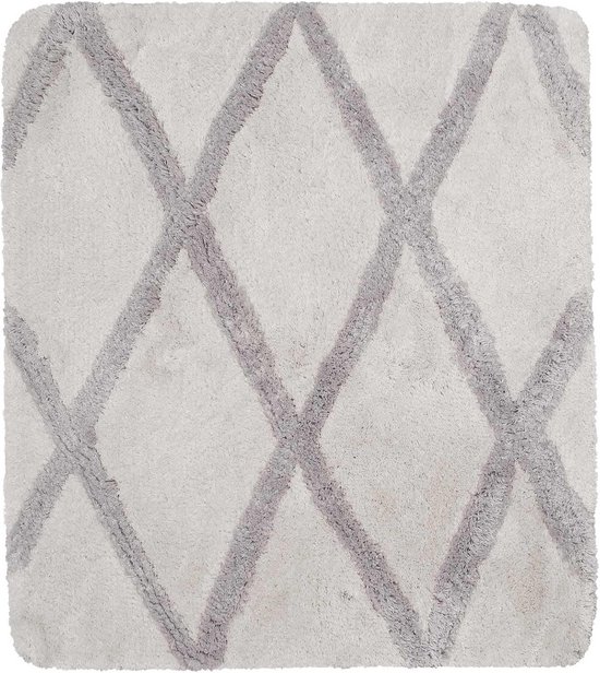 Set di tappetini per il bagno beige 2 pz 60x100 cm