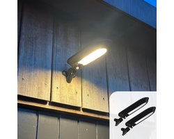 Solgaro Solgaro® Buitenlamp met Bewegingssensor Walli - 2 Stuks - Tuinverlichting op zonne energie - Warm Wit Licht - Dag nacht sensor - 32 LEDs Schijnwerper