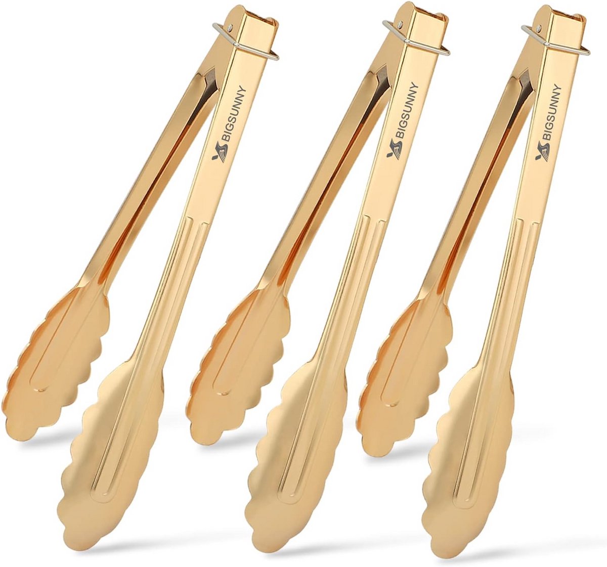 9 inch keukentang verguld aluminium set van 3