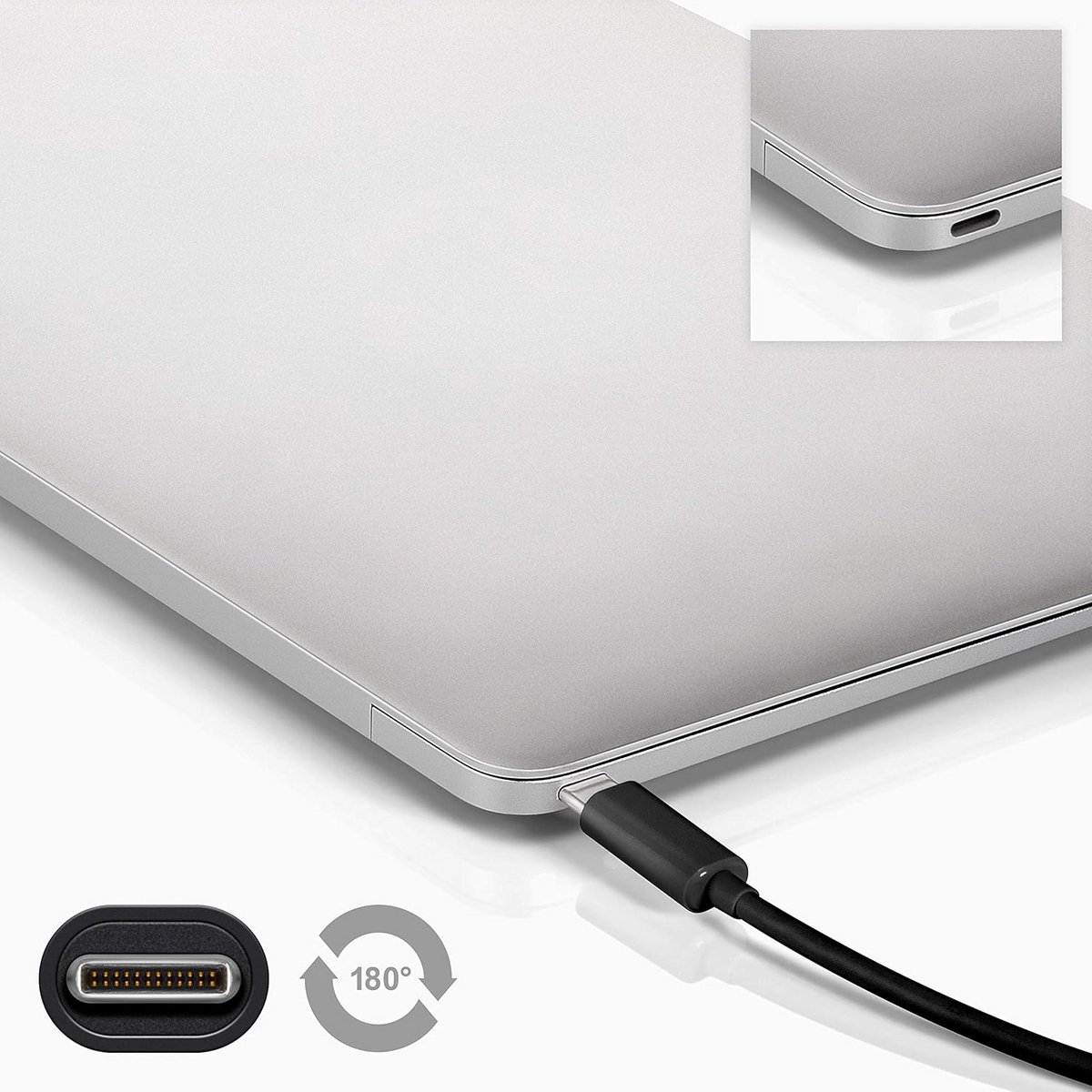 USB 2.0 kabel USB-C™ naar Micro-USB 2.0, zwart