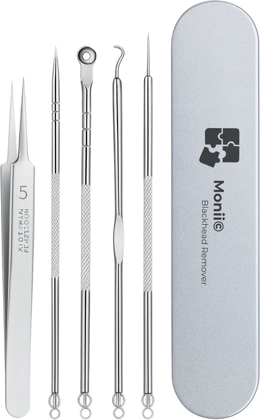 Monii Blackhead Remover - Mee Eters Verwijderen - Mee eters verwijderaar - Comedonenlepel - Puisten Verwijderaar - Poriënreiniger