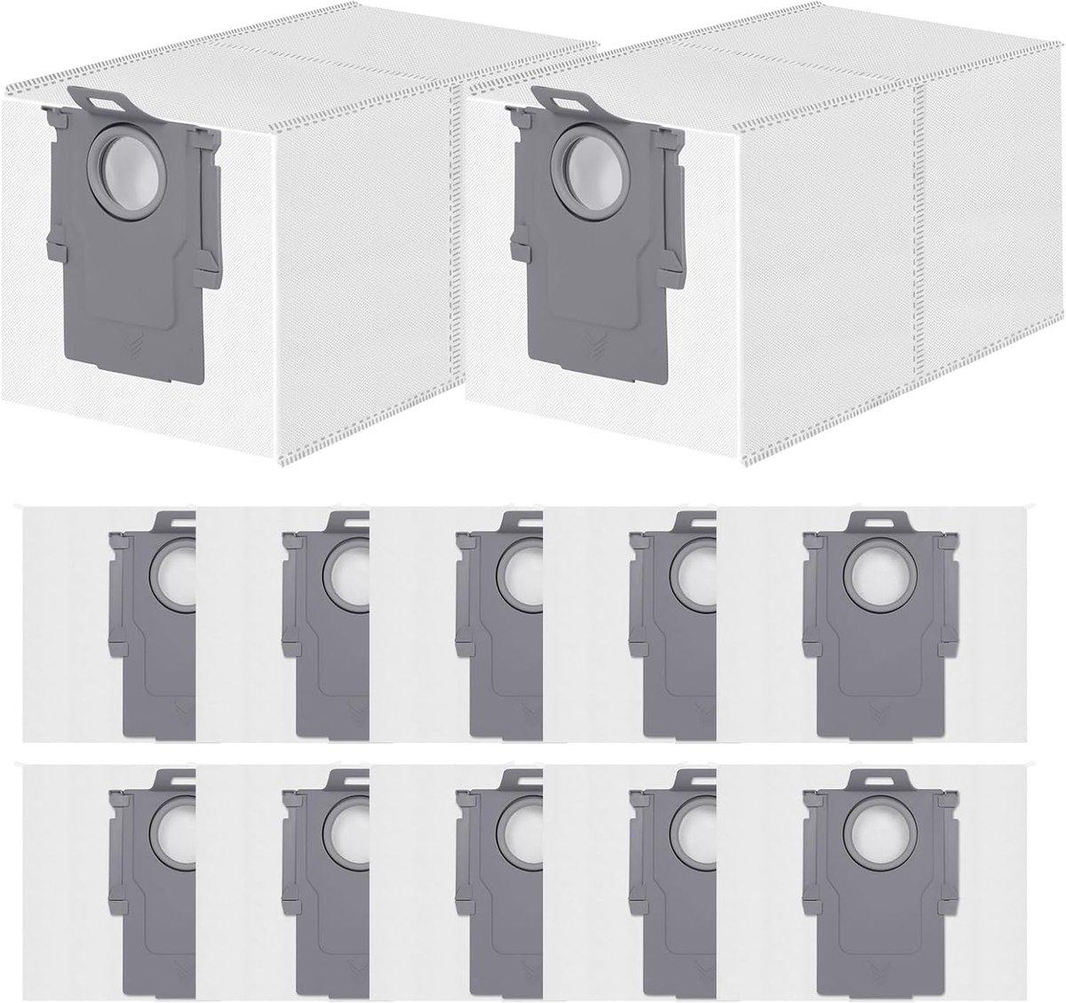 12 Stuks Stofzuigerzakken geschikt voor Roborock Q Revo/Qrevo S/Qrevo Pro/Qrevo Master/Qrevo Plus/Qrevo Curv/S8 MaxV Ultra/Saros 10R/QV 35S/35A/QR 598/798 Stofzuiger - Stofzuigerzak - Stofzuigerzakken - 3 L Grote Capaciteit Wegwerpzakken Vervanging — afbeelding 1