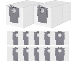 12 Stuks Stofzuigerzakken geschikt voor Roborock Q Revo/Qrevo S/Qrevo Pro/Qrevo Master/Qrevo Plus/Qrevo Curv/S8 MaxV Ultra/Saros 10R/QV 35S/35A/QR 598/798 Stofzuiger - Stofzuigerzak - Stofzuigerzakken - 3 L Grote Capaciteit Wegwerpzakken Vervanging